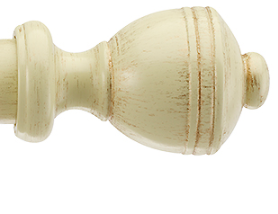 Integra Wood Works 35mm Distressed Cream Urn Finial