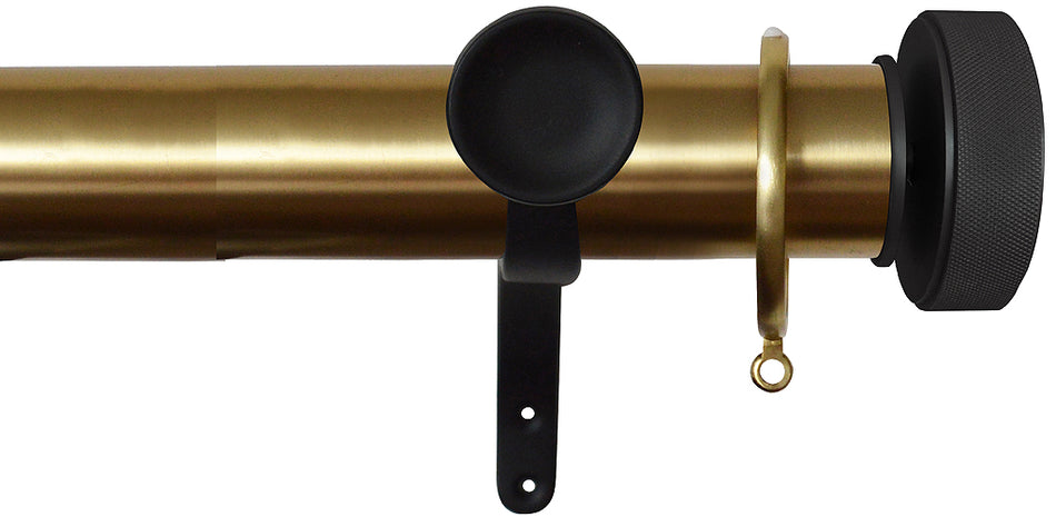 Jones Esquire 50mm Pole Brushed Gold, Carbon Black Etched Disc