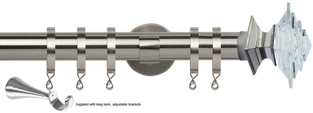 Speedy 35mm Poles Apart Metal Pole Long Stem Satin Silver Luxe Aztec