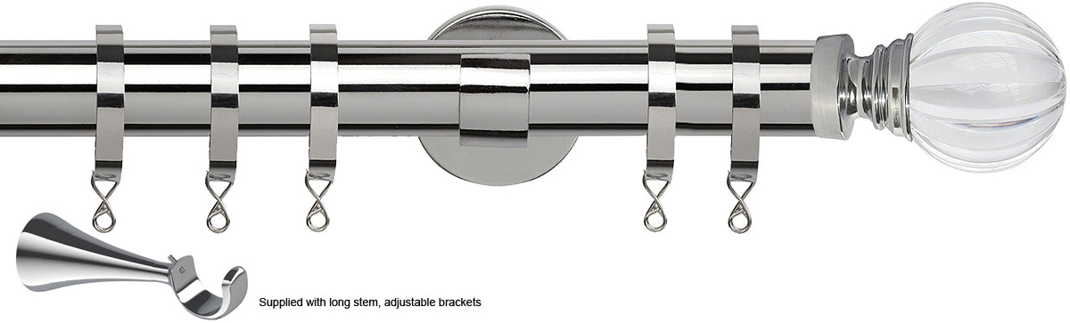 Speedy 35mm Poles Apart Metal Pole Long Stem Chrome Segmented Ball