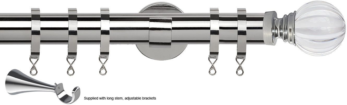 Speedy 35mm Poles Apart Metal Pole Long Stem Chrome Segmented Ball