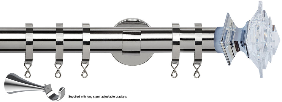 Speedy 35mm Poles Apart Metal Pole Long Stem Chrome Luxe Aztec