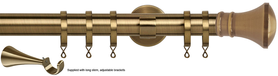 Speedy 35mm Poles Apart Metal Pole Long Stem Antique Brass Trumpet