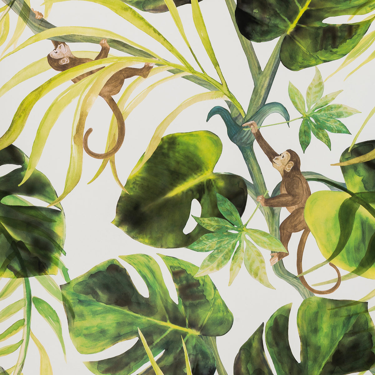 Clarke & Clarke Colony Monkey Business Natural Wallpaper