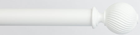 Byron Chalfont 35mm 45mm Curtain Pole Matt White Swirl Ball