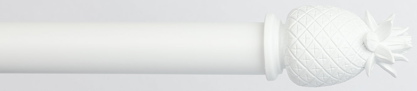 Byron Chalfont 35mm 45mm Curtain Pole Matt White Pineapple