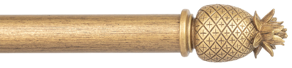 Byron Chalfont 35mm 45mm Curtain Pole Gold Distressed Pineapple