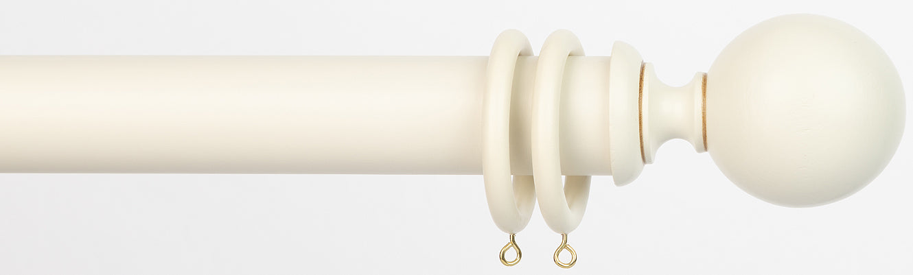 Byron Chalfont 35mm 45mm Curtain Pole Cream Distressed Ball