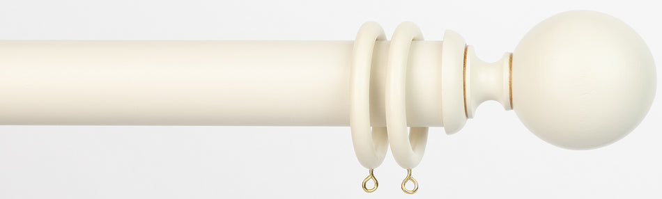 Byron Chalfont 35mm 45mm Curtain Pole Cream Distressed Ball