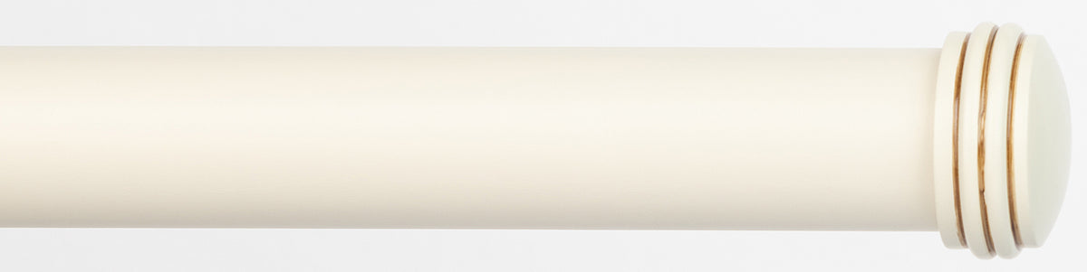 Byron Chalfont 35mm 45mm Curtain Pole Cream Distressed End Cap