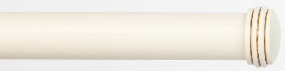 Byron Chalfont 35mm 45mm Curtain Pole Cream Distressed End Cap