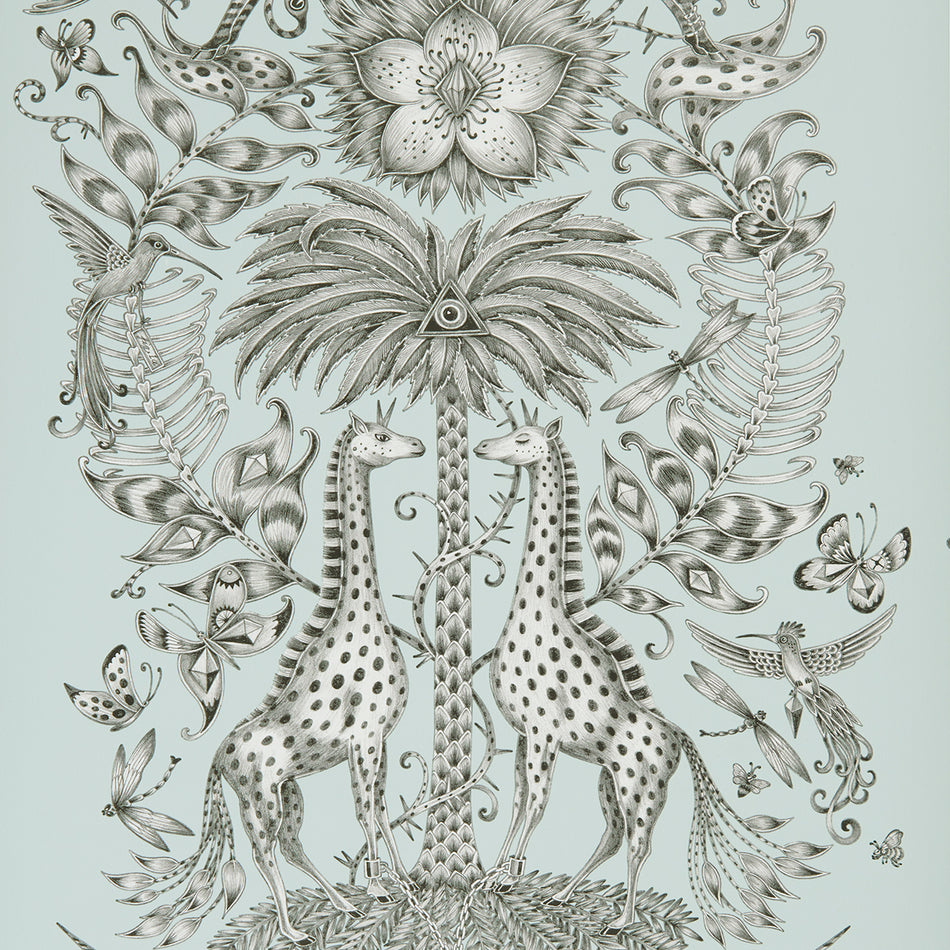 Clarke and Clarke Animalia Kruger Eggshell Wallpaper