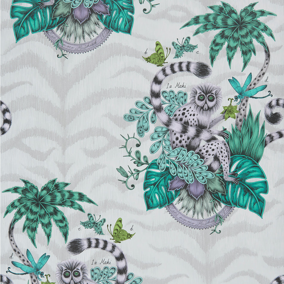 Clarke and Clarke Animalia Lemur Jungle Wallpaper
