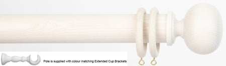 Byron Delano 35mm 45mm Ext Curtain Pole Chalk Ball