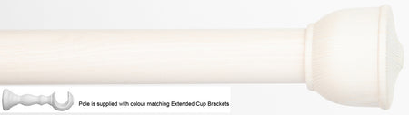Byron Delano 35mm 45mm Ext Curtain Pole Chalk Vase