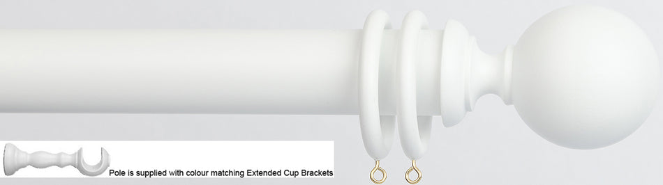 Byron Chalfont 35mm 45mm Ext Pole Matt White Ball