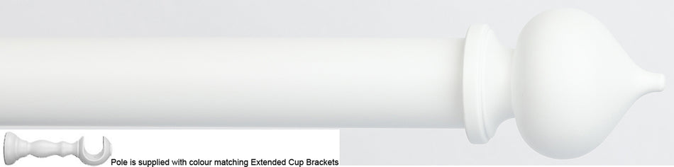 Byron Chalfont 35mm 45mm Ext Pole Matt White Dome