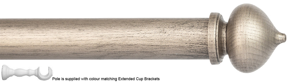 Byron Chalfont 35mm 45mm Ext Pole Dark Pewter Dome