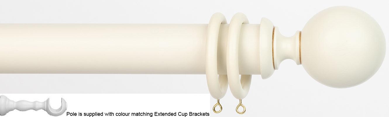 Byron Chalfont 35mm 45mm Ext Pole Cream Distressed Ball