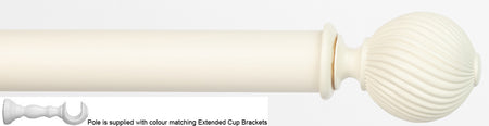 Byron Chalfont 35mm 45mm Ext Pole Cream Distressed Swirl Ball