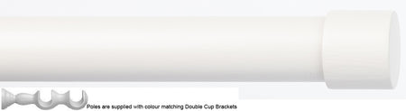 Byron Delano 35mm 45mm Double Curtain Pole Pampas End Cap