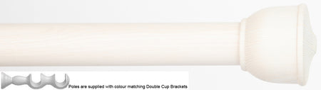 Byron Delano 35mm 45mm Double Curtain Pole Chalk Vase