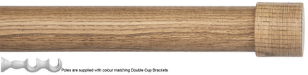 Byron Delano 35mm 45mm Double Curtain Pole Sisal End Cap