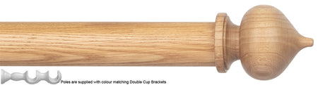 Byron Chalfont 35mm 45mm Double Pole Oak effect Dome