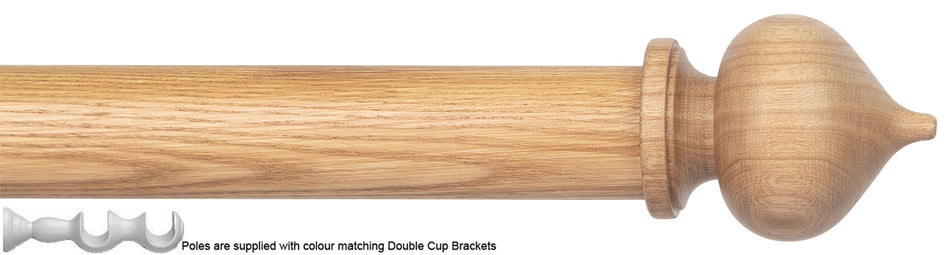 Byron Chalfont 35mm 45mm Double Pole Oak effect Dome