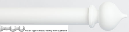 Byron Chalfont 35mm 45mm Double Pole Matt White Dome