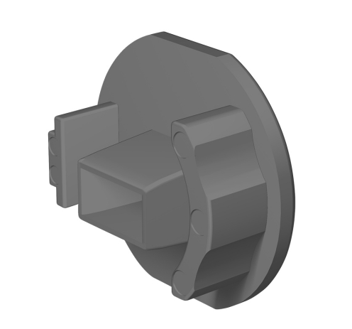 Renaissance Motiva Plastic End Cap Grey
