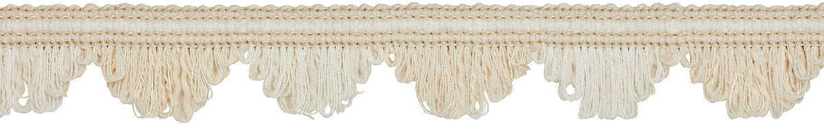 Hallis Prairie 30mm Fan Edge Braid, Chalk
