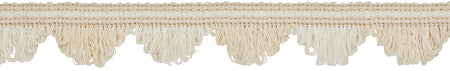 Hallis Prairie 30mm Fan Edge Braid, Chalk