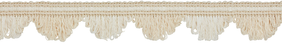 Hallis Prairie 30mm Fan Edge Braid, Chalk