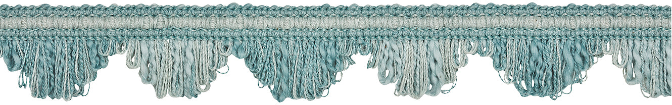 Hallis Prairie 30mm Fan Edge Braid, Mineral Blue