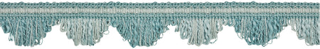 Hallis Prairie 30mm Fan Edge Braid, Mineral Blue