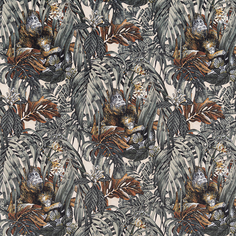Beaumont Textiles Urban Jungle Sumatra Tobacco Fabric
