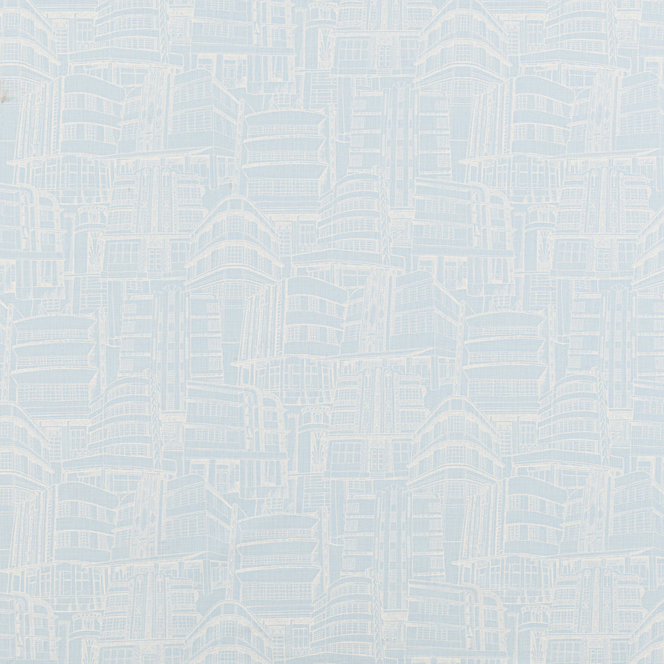 Beaumont Textiles Sunset Deco Sky Blue Fabric