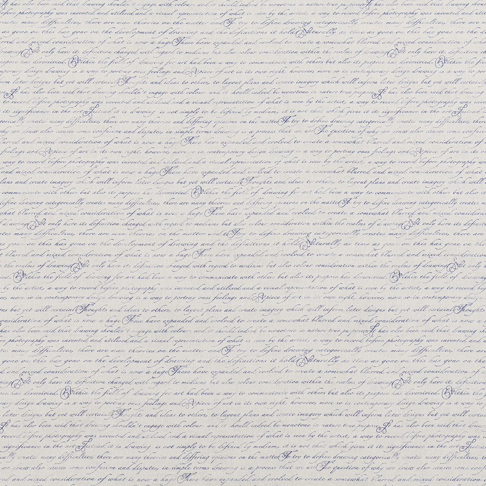Beaumont Textiles Tru Blu Calligraphy Ink Fabric