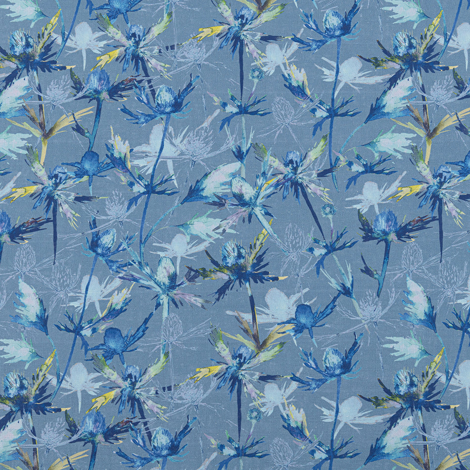 Beaumont Textiles Tru Blu Thistle Cobalt Fabric