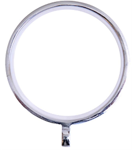 Renaissance Accents 35mm Curtain Pole Rings, Polished Silver