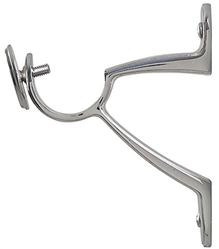 Renaissance Accents 50mm Curtain Pole Luxury End Bracket, Polished Silver