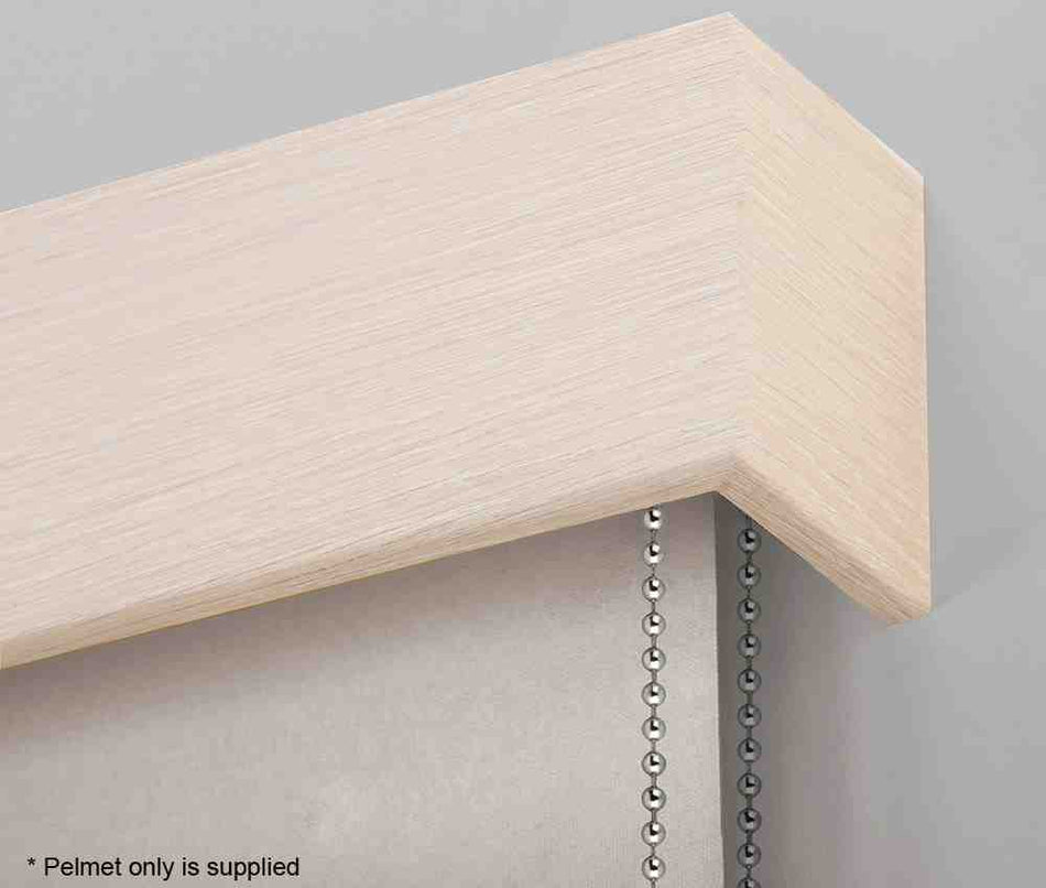 Hallis Cov-A-Blind Straight Wood Pelmet, Bleached Wood