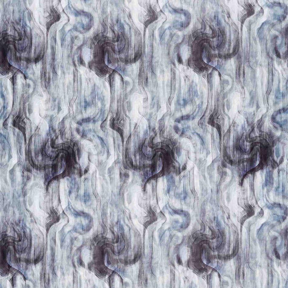 Clarke & Clarke Dimora Tessuto Midnight_Silver Fabric
