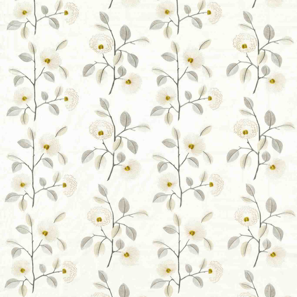 Clarke & Clarke Pavilion Monique Natural_Pewter Fabric