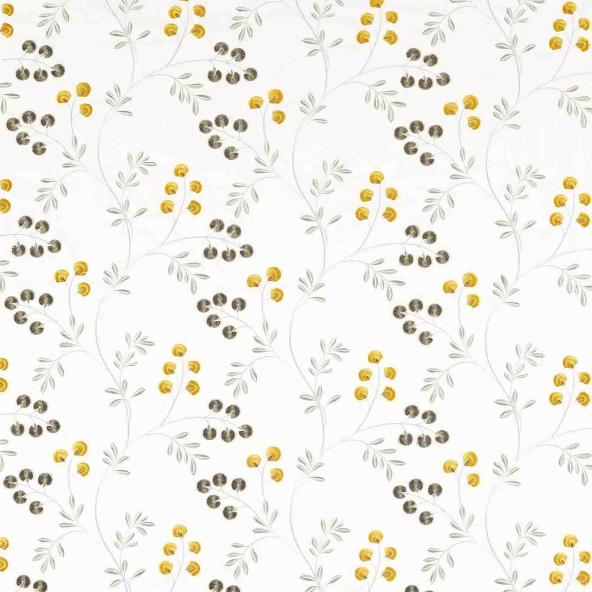 Clarke & Clarke Pavilion Rochelle Pewter_Chartreuse Fabric