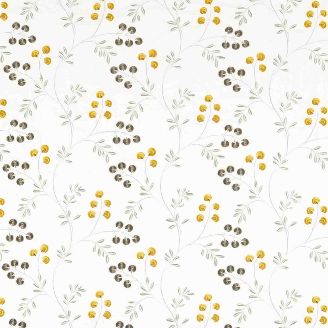 Clarke & Clarke Pavilion Rochelle Pewter_Chartreuse Fabric