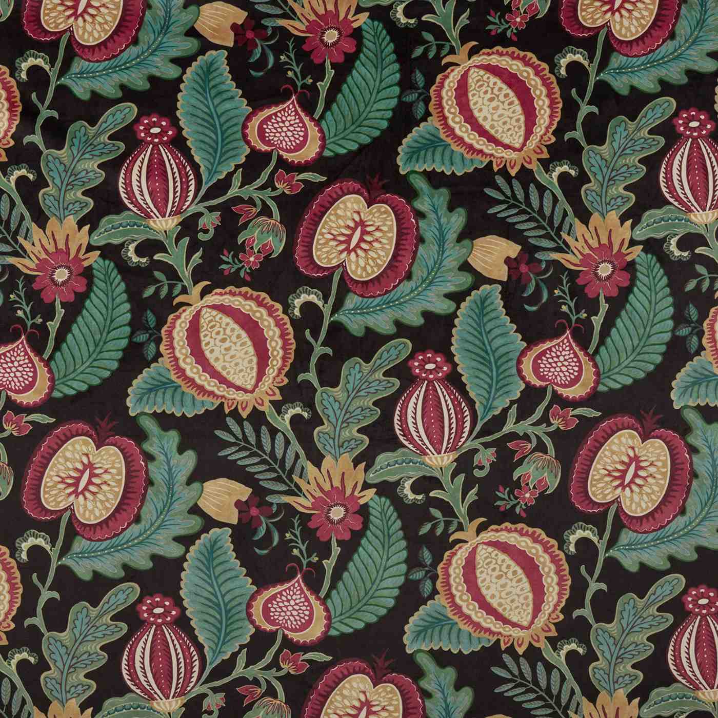 Iliv Winter Gardens Cantaloupe Ebony Fabric