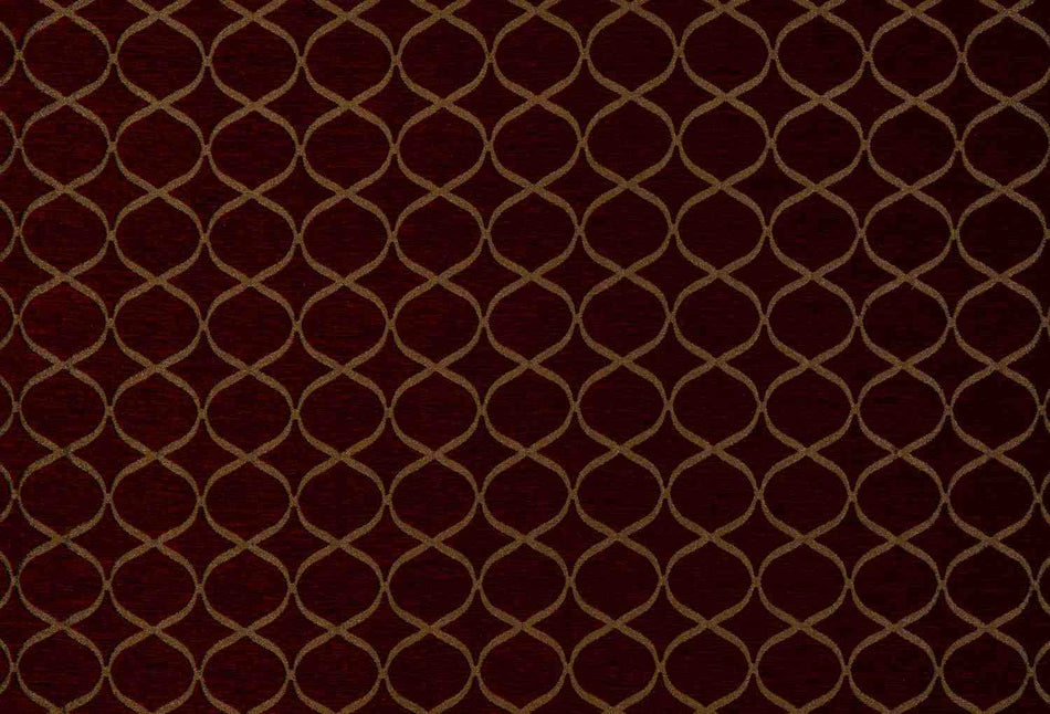 Fryetts Geo Trellis Rosso Fabric