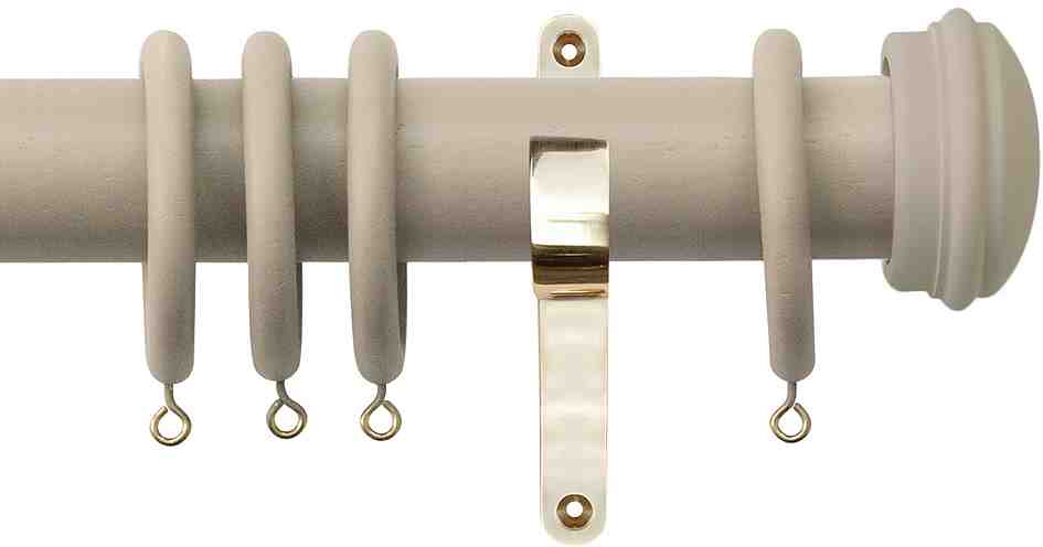 Jones Seychelles 40mm Handcrafted Pole Truffle, Brass, Endcap